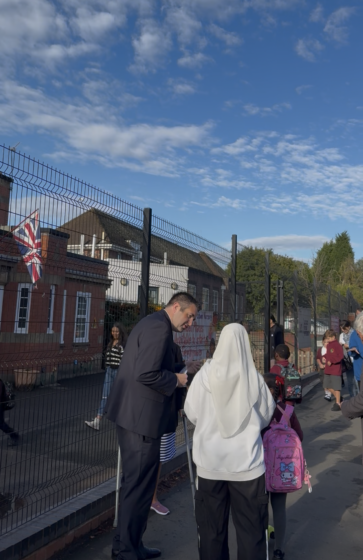 Telford MP meets parents at school gates