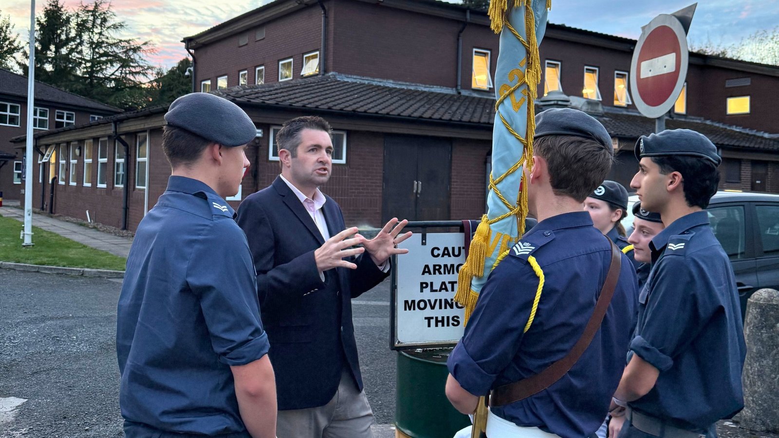 Shaun Davies MP with a group of Dawley’s Air Cadets