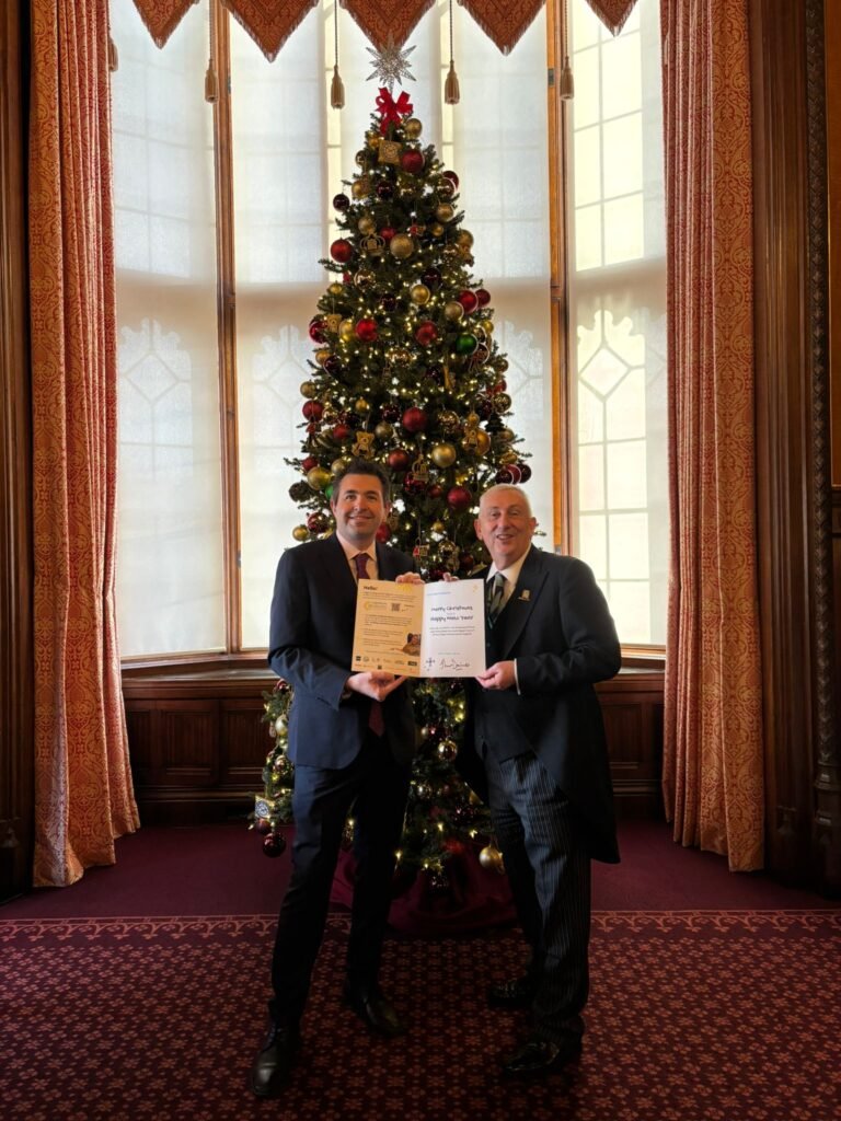 Shaun Davies MP sharing the card with The Rt Hon the Speaker of the House of Commons