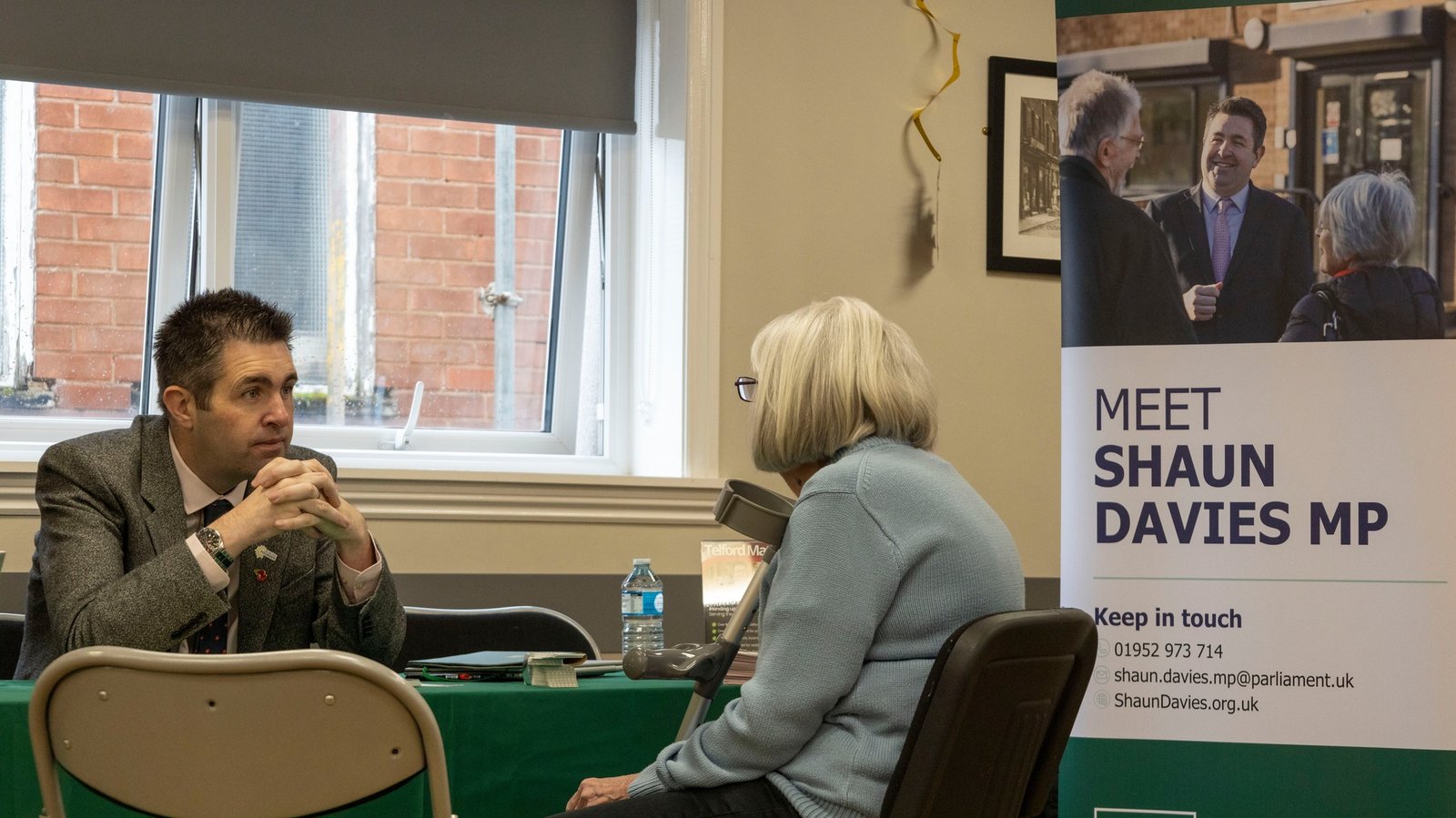 Constituent speaking to Shaun