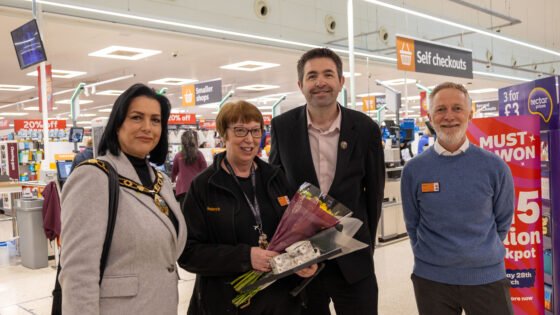 Telford MP Presents Community Recognition Award to Recently Retired Sainsbury’s Community Champion