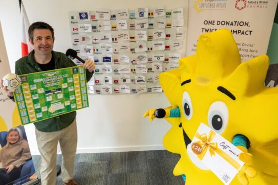 Over £14,000 raised for Telford’s first Lingen Davies Cancer Centre through Telford MP’s business World Cup Sweepstake