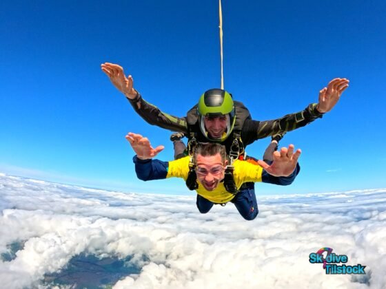 Telford MP jumps from a plane raising thousands for Lingen Davies