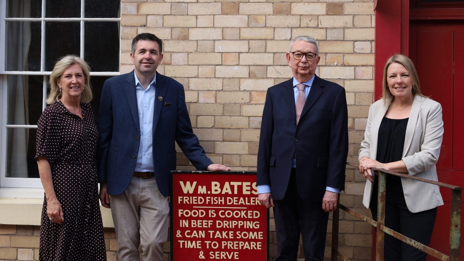 (from L-R) National Trust Director General Hilary McGrady, Shaun Davies MP, Ironbridge Gorge Museum Trust Chairman Mark Pemberton, and Councillor Carolyn Healy.