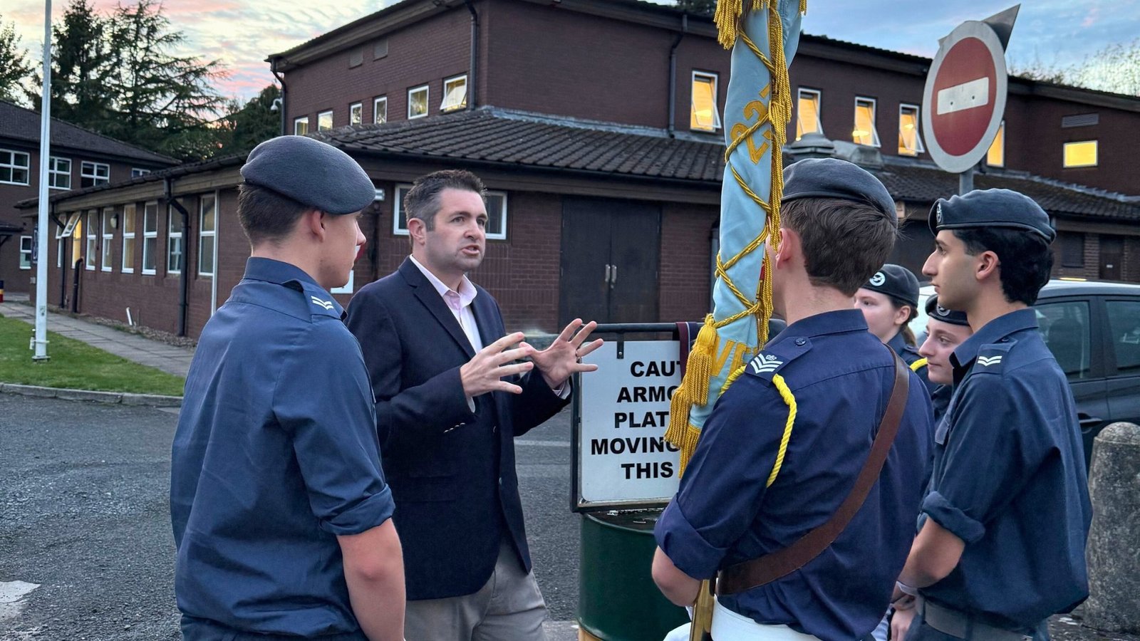 Shaun Davies MP with a group of Dawley’s Air Cadets