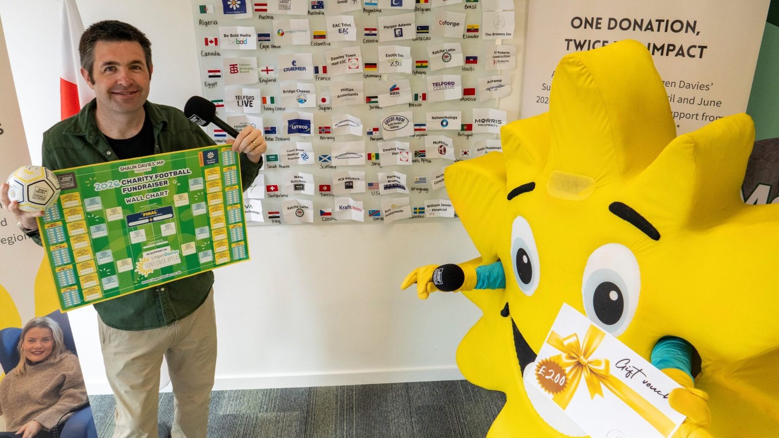 Shaun Davies MP hosting a livestream draw alongside the Lingen Davies Team.