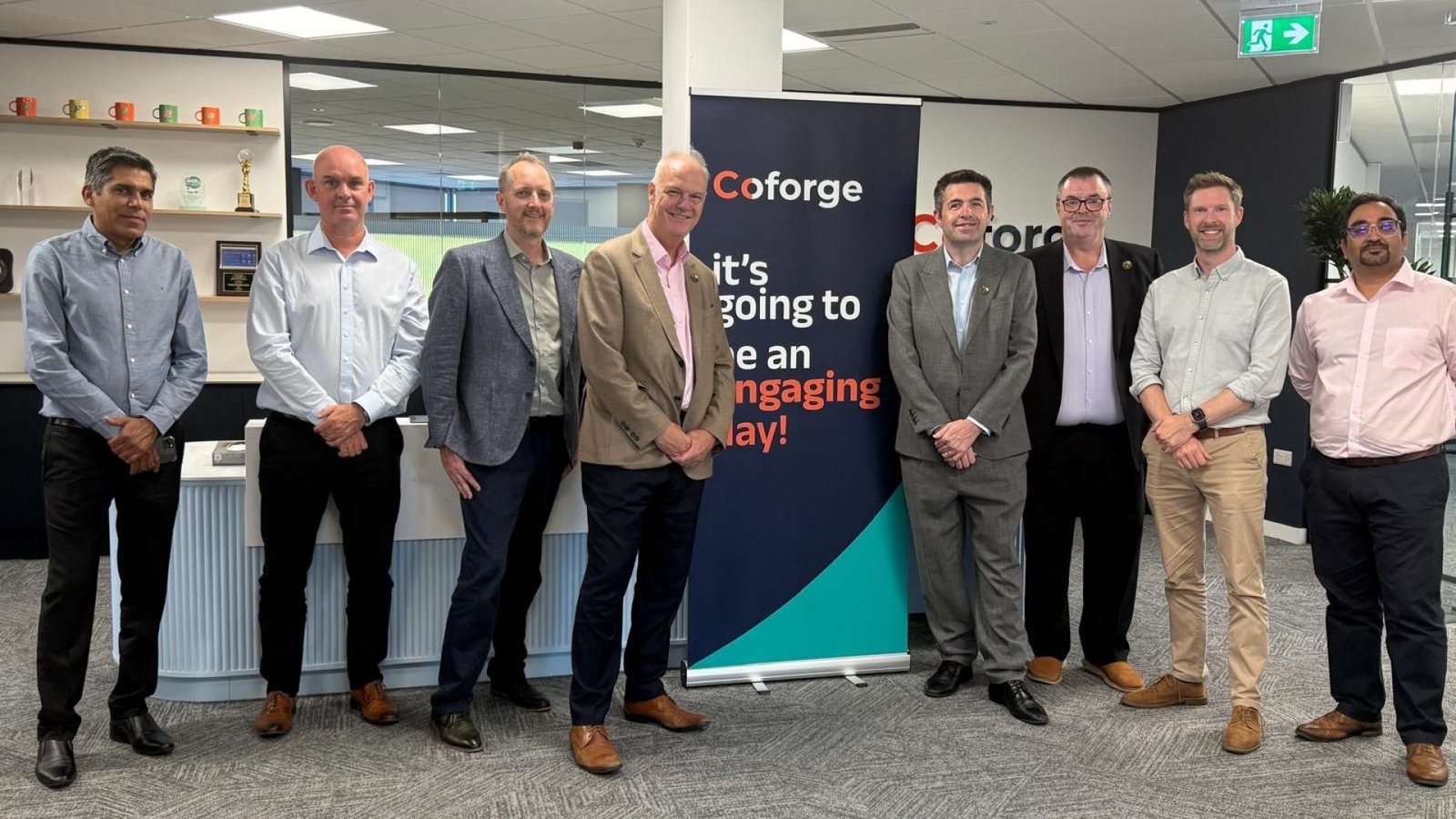 Shaun Davies MP, along with representatives of Coforge, at the opening of their new office in Telford